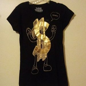 Tank Theory Money Tee-Black/Gold Medium